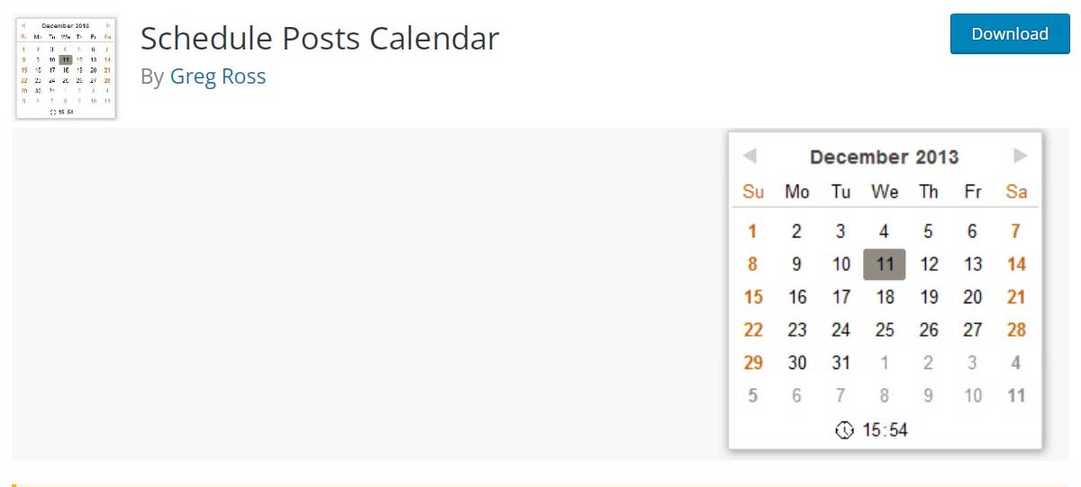 پلاگین Schedule posts calendar جهت زمان بندی پست در وردپرس