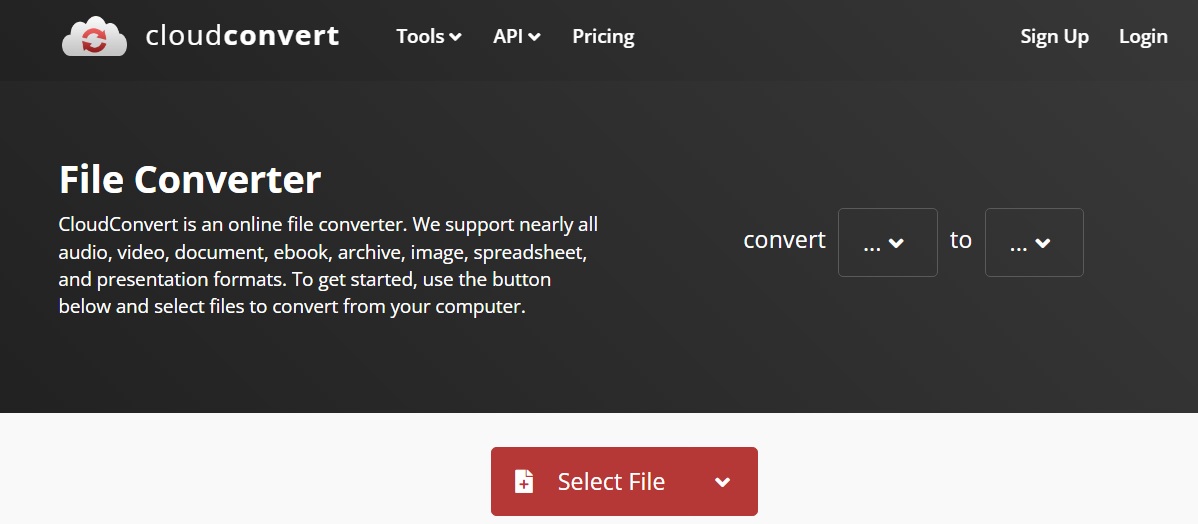 عوض کردن آنلاین فرمت عکس به png از طریق cloud convert